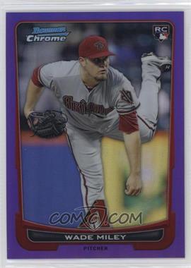 2012 Bowman Chrome - [Base] - Purple Refractor #159 - Wade Miley /199