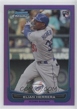 2012 Bowman Chrome - [Base] - Purple Refractor #177 - Elian Herrera /199