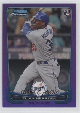 2012 Bowman Chrome - [Base] - Purple Refractor #177 - Elian Herrera /199