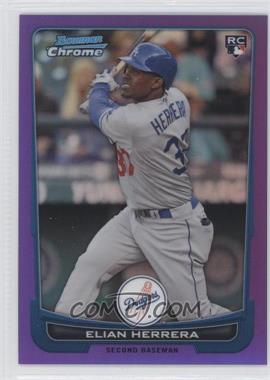 2012 Bowman Chrome - [Base] - Purple Refractor #177 - Elian Herrera /199