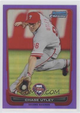 2012 Bowman Chrome - [Base] - Purple Refractor #197 - Chase Utley /199