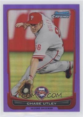 2012 Bowman Chrome - [Base] - Purple Refractor #197 - Chase Utley /199