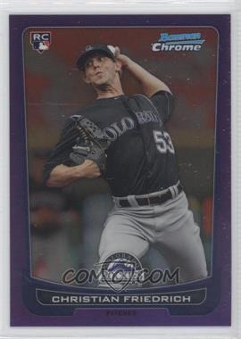 2012 Bowman Chrome - [Base] - Purple Refractor #207 - Christian Friedrich /199