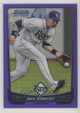 2012 Bowman Chrome - [Base] - Purple Refractor #220 - Ben Zobrist /199