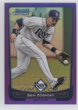 2012 Bowman Chrome - [Base] - Purple Refractor #220 - Ben Zobrist /199