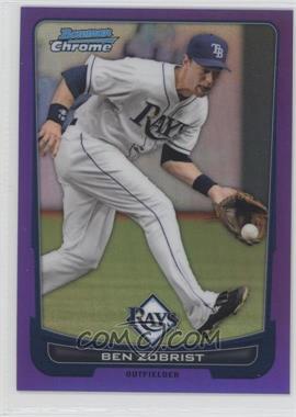 2012 Bowman Chrome - [Base] - Purple Refractor #220 - Ben Zobrist /199