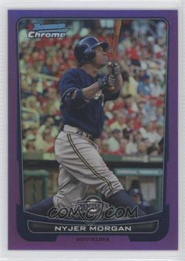 2012 Bowman Chrome - [Base] - Purple Refractor #50 - Nyjer Morgan /199