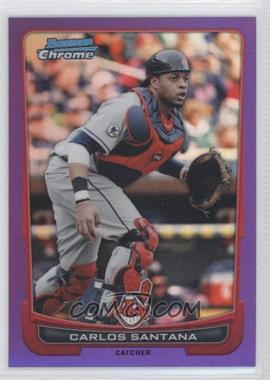 2012 Bowman Chrome - [Base] - Purple Refractor #51 - Carlos Santana /199