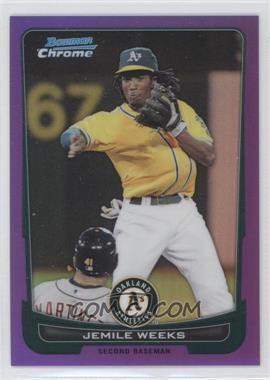 2012 Bowman Chrome - [Base] - Purple Refractor #75 - Jemile Weeks /199