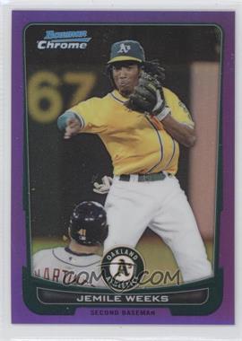 2012 Bowman Chrome - [Base] - Purple Refractor #75 - Jemile Weeks /199