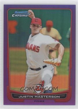 2012 Bowman Chrome - [Base] - Purple Refractor #83 - Justin Masterson /199