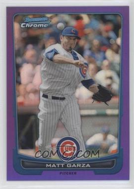 2012 Bowman Chrome - [Base] - Purple Refractor #92 - Matt Garza /199