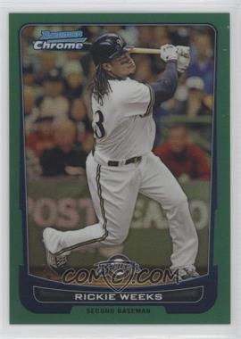 2012 Bowman Chrome - [Base] - Rack Pack Green Refractor #143 - Rickie Weeks