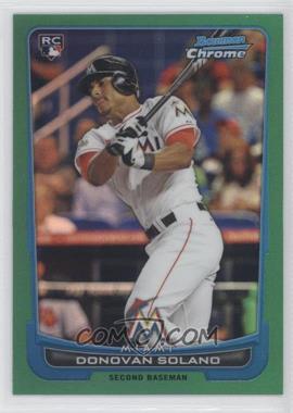 2012 Bowman Chrome - [Base] - Rack Pack Green Refractor #148 - Donovan Solano