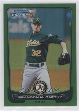 2012 Bowman Chrome - [Base] - Rack Pack Green Refractor #166 - Brandon McCarthy