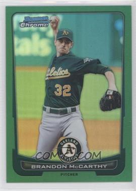 2012 Bowman Chrome - [Base] - Rack Pack Green Refractor #166 - Brandon McCarthy