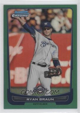 2012 Bowman Chrome - [Base] - Rack Pack Green Refractor #174 - Ryan Braun