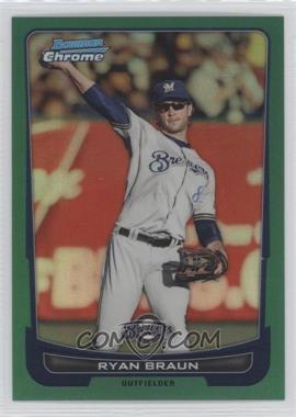 2012 Bowman Chrome - [Base] - Rack Pack Green Refractor #174 - Ryan Braun