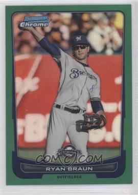 2012 Bowman Chrome - [Base] - Rack Pack Green Refractor #174 - Ryan Braun