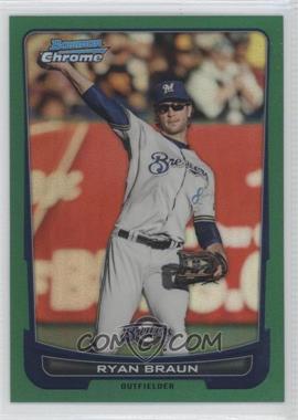 2012 Bowman Chrome - [Base] - Rack Pack Green Refractor #174 - Ryan Braun