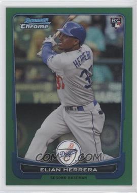 2012 Bowman Chrome - [Base] - Rack Pack Green Refractor #177 - Elian Herrera