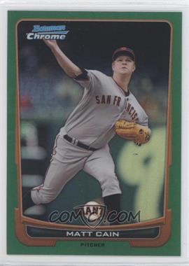 2012 Bowman Chrome - [Base] - Rack Pack Green Refractor #195 - Matt Cain