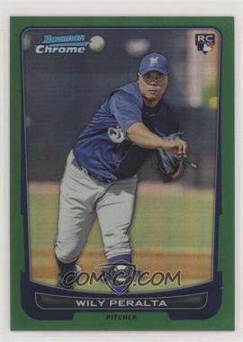 2012 Bowman Chrome - [Base] - Rack Pack Green Refractor #199 - Wily Peralta