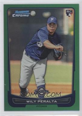 2012 Bowman Chrome - [Base] - Rack Pack Green Refractor #199 - Wily Peralta