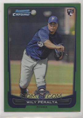 2012 Bowman Chrome - [Base] - Rack Pack Green Refractor #199 - Wily Peralta