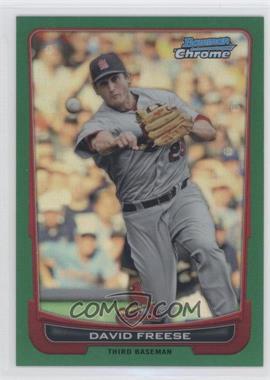 2012 Bowman Chrome - [Base] - Rack Pack Green Refractor #205 - David Freese