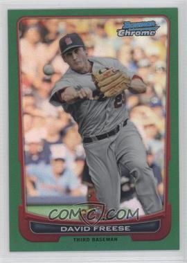 2012 Bowman Chrome - [Base] - Rack Pack Green Refractor #205 - David Freese