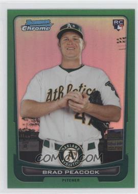 2012 Bowman Chrome - [Base] - Rack Pack Green Refractor #21 - Brad Peacock