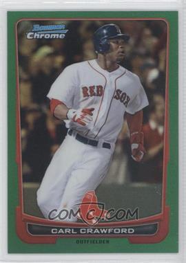 2012 Bowman Chrome - [Base] - Rack Pack Green Refractor #33 - Carl Crawford