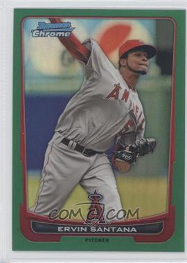 2012 Bowman Chrome - [Base] - Rack Pack Green Refractor #35 - Ervin Santana