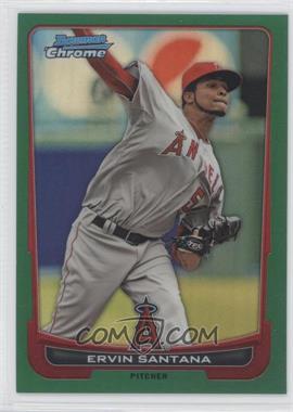 2012 Bowman Chrome - [Base] - Rack Pack Green Refractor #35 - Ervin Santana