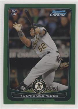 2012 Bowman Chrome - [Base] - Rack Pack Green Refractor #44 - Yoenis Cespedes