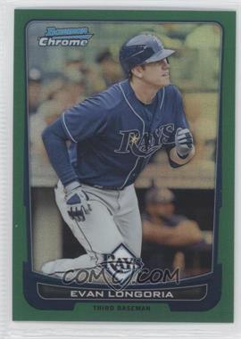 2012 Bowman Chrome - [Base] - Rack Pack Green Refractor #58 - Evan Longoria