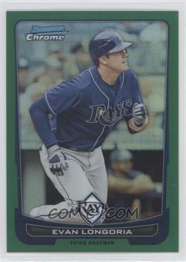 2012 Bowman Chrome - [Base] - Rack Pack Green Refractor #58 - Evan Longoria