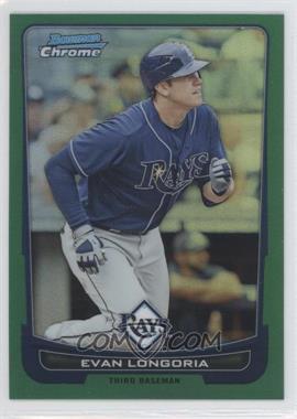 2012 Bowman Chrome - [Base] - Rack Pack Green Refractor #58 - Evan Longoria