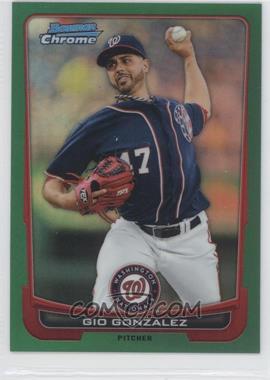 2012 Bowman Chrome - [Base] - Rack Pack Green Refractor #61 - Gio Gonzalez