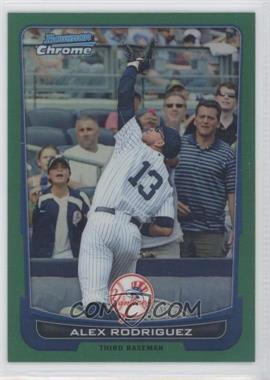 2012 Bowman Chrome - [Base] - Rack Pack Green Refractor #66 - Alex Rodriguez