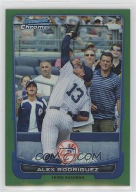 2012 Bowman Chrome - [Base] - Rack Pack Green Refractor #66 - Alex Rodriguez