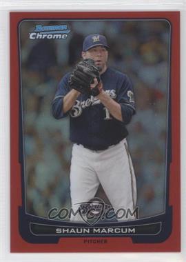 2012 Bowman Chrome - [Base] - Red Refractor #145 - Shaun Marcum /5