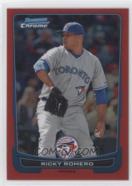 2012 Bowman Chrome - [Base] - Red Refractor #165 - Ricky Romero /5