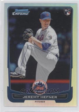 2012 Bowman Chrome - [Base] - Refractor #187 - Jeremy Hefner