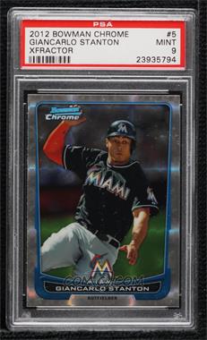 2012 Bowman Chrome - [Base] - Retail X-Fractor #5 - Giancarlo Stanton [PSA 9 MINT]