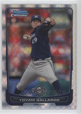 2012 Bowman Chrome - [Base] - Retail X-Fractor #71 - Yovani Gallardo