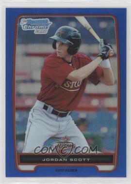 2012 Bowman Chrome - Prospects - Blue Refractor #BCP145 - Jordan Scott /250