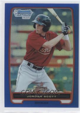 2012 Bowman Chrome - Prospects - Blue Refractor #BCP145 - Jordan Scott /250