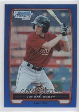 2012 Bowman Chrome - Prospects - Blue Refractor #BCP145 - Jordan Scott /250